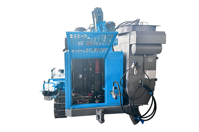 Crawler mounted hydraulic DTH drilling rig